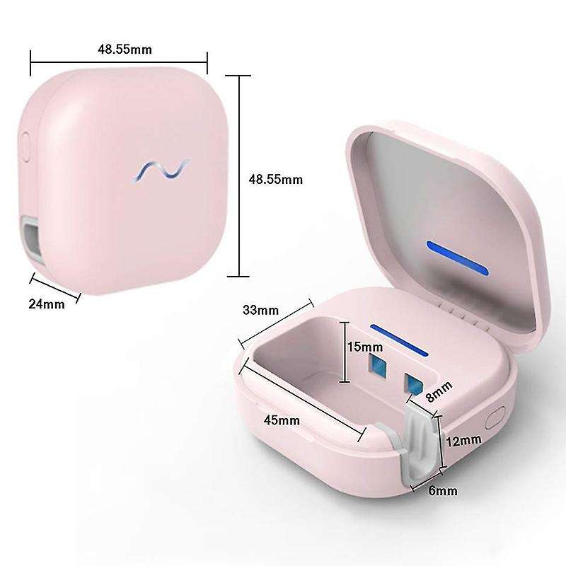 Mini Uvc Portable Wall Mount Rechargeable Toothbrush Case -white