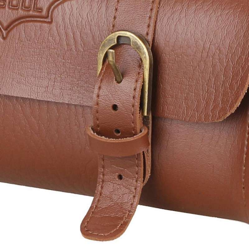 B-soul Vintage Bicycle Handlebar Bag Pu Leather Cycling Bag Brown