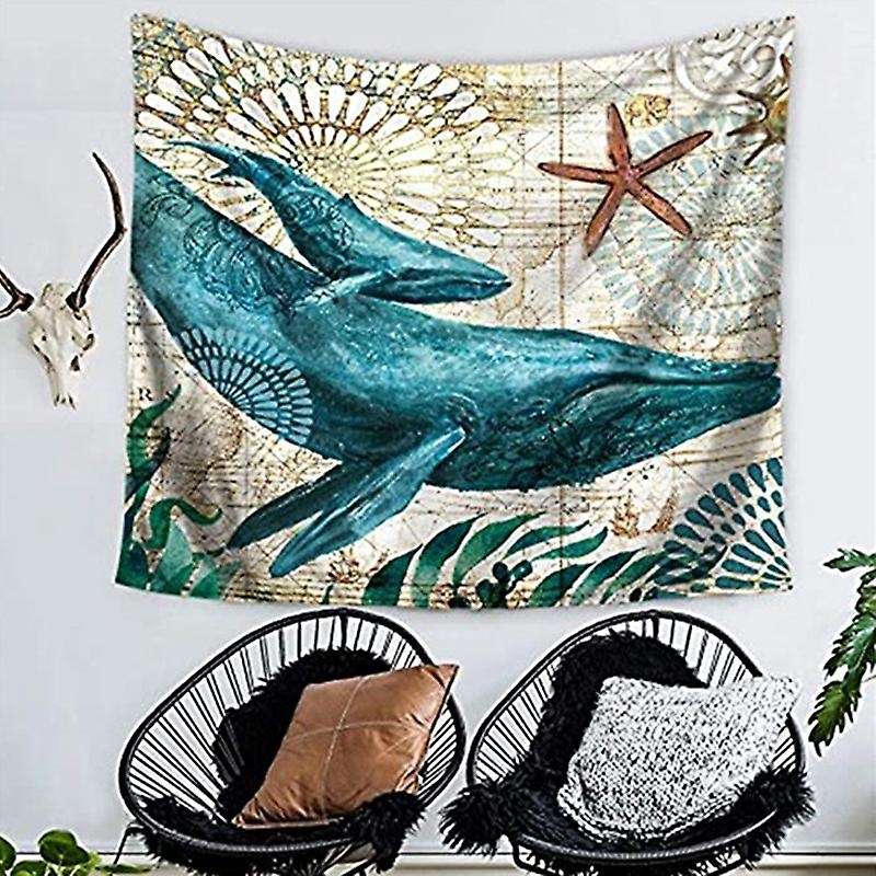51x60inch Sea Whale Tapestry Bohemian Tapestry Wall Decor Table Cloth