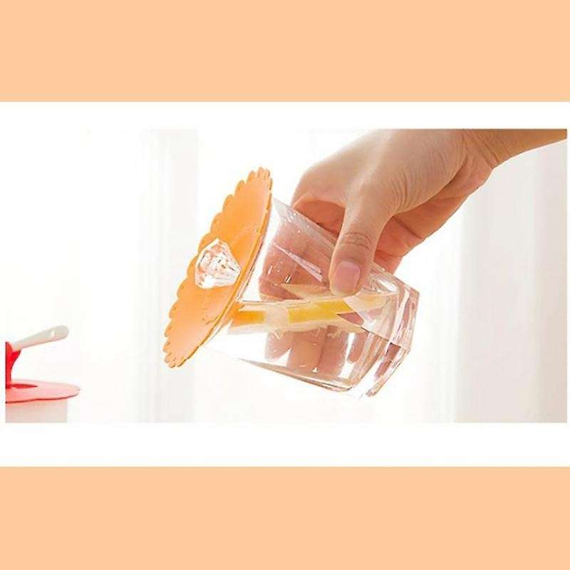 6pcs New Cute Anti-dust Silicone Glass Cup Cover Coffee Mug Cover