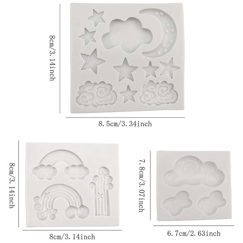 Silicone Fondant Molds Candy Chocolate Mold for Diy Crafting Cake