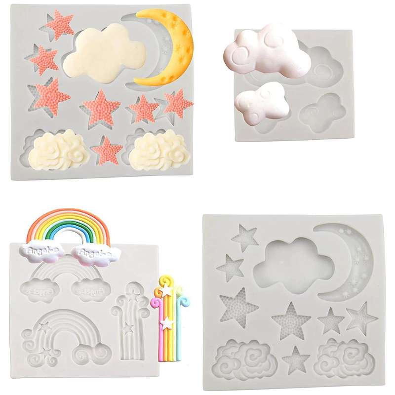 Silicone Fondant Molds Candy Chocolate Mold for Diy Crafting Cake