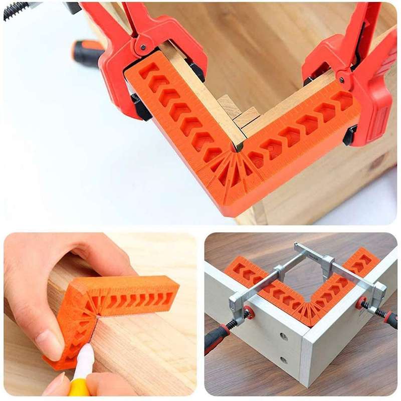 6 Pcs Right Angle Clamps Woodworking Tool, for Picture Frames,2 Sizes