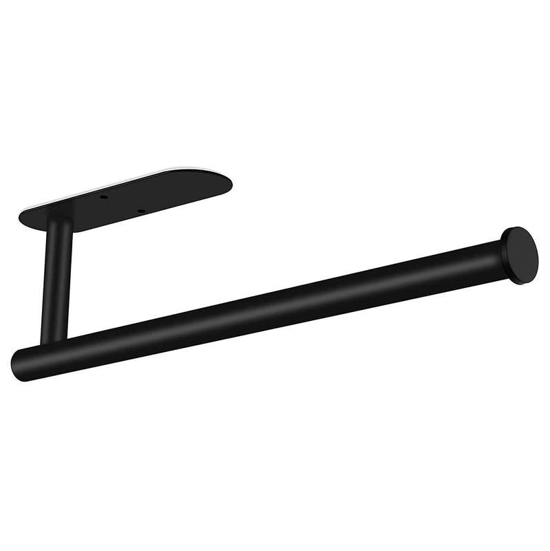 Self Adhesive Under Cabinet Paper Towel Holder, Black