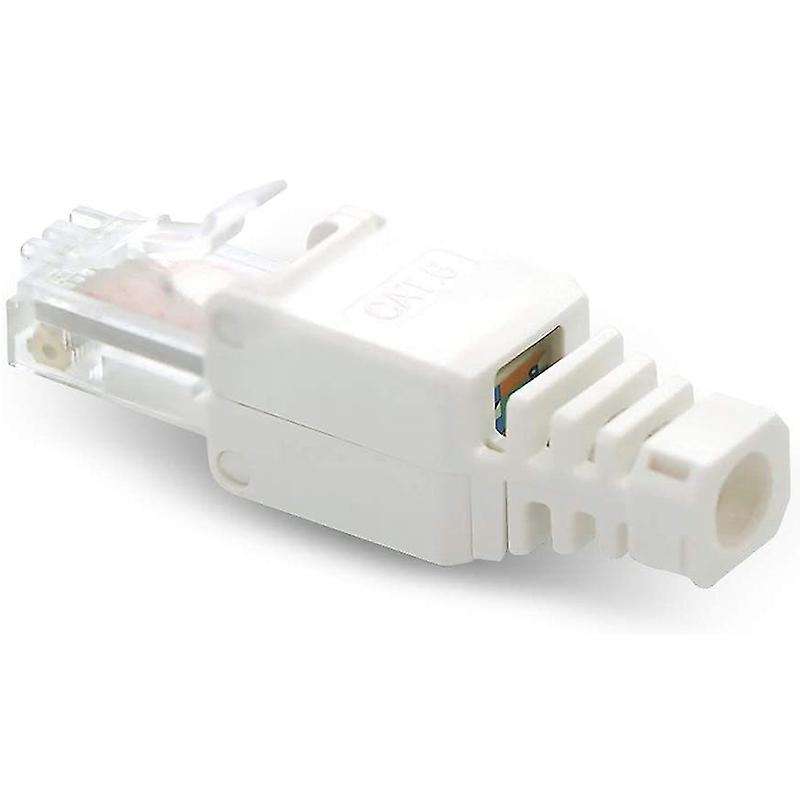 10 X Network Connectors Tool-free Rj45 Cat6 Lan Utp Cable Plug