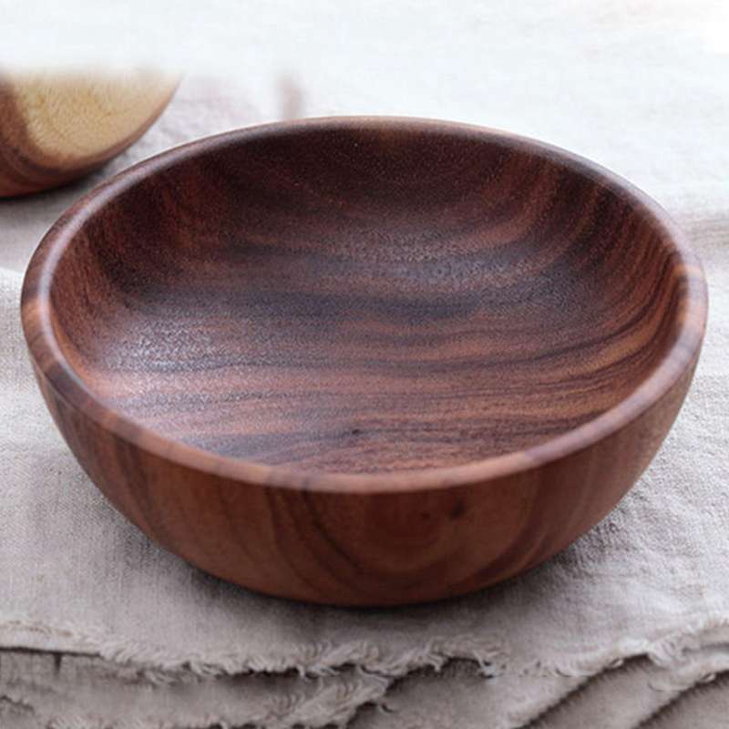Small Wooden Dish Sauce Flavor Condiment Cup Kitchen Utensils
