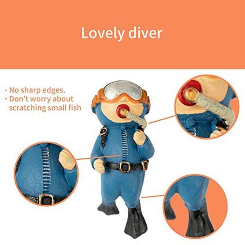 Aquarium Decoration Cute Diver Fish Tank Suitable for All Fish Tanks