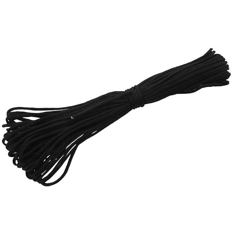 2x 100 Ft 550 Paracord Survival Cord Parachute Rope - Black