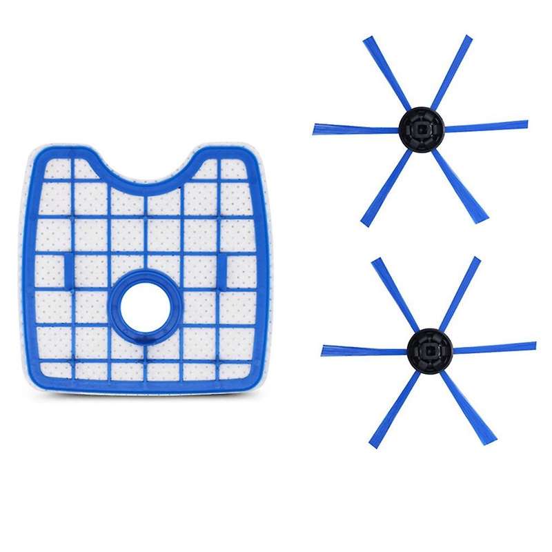 Vacuum Cleaner 1 Filter Screen+2 Round Brush for Philips Robot