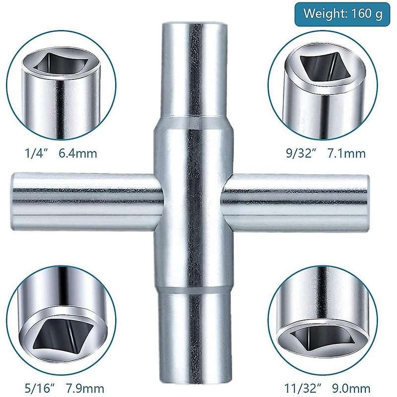 Multifunction 4-way Faucet Wrench Tool for Sillcock Or Spigots