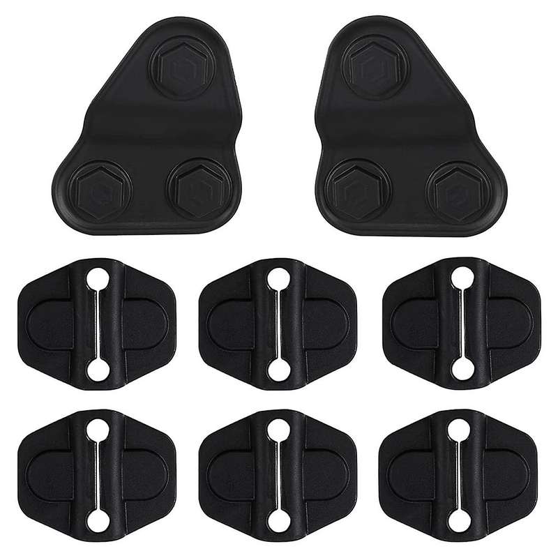 Door Lock Cover & Door Screw Cover Trim Accessories,abs Black