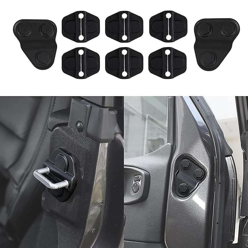 Door Lock Cover & Door Screw Cover Trim Accessories,abs Black