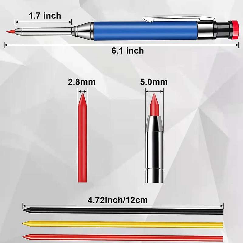 Mechanical Carpenter Pencils Construction Pencils Heavy Duty Blue