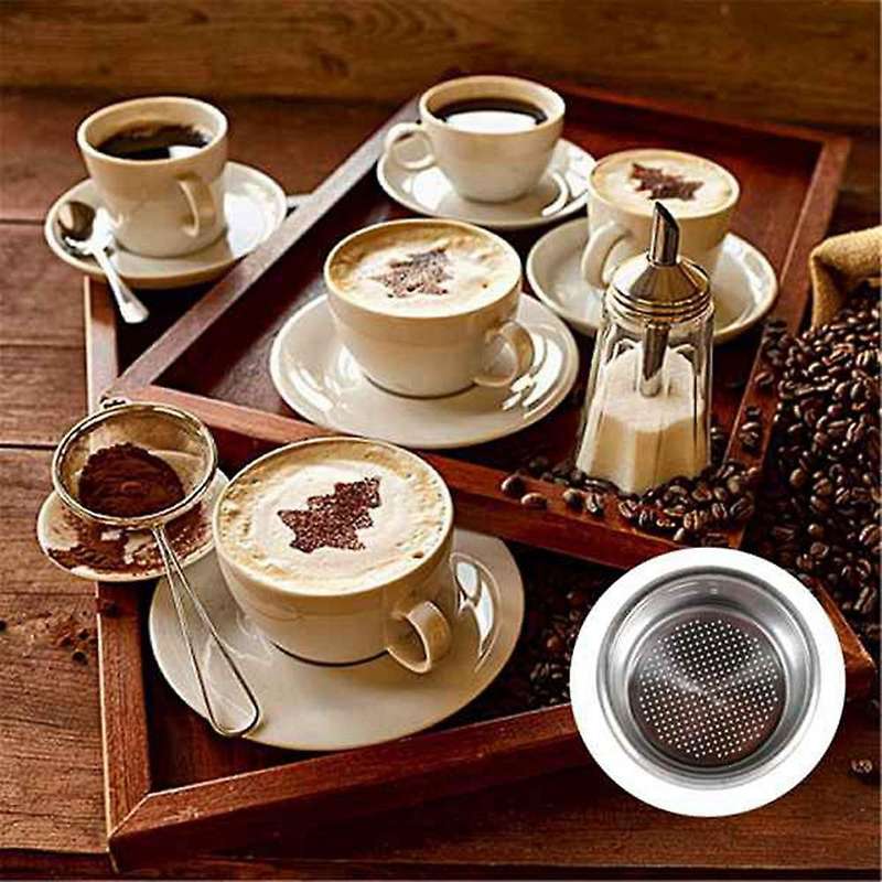 4pcs 51mm Pressureless Filter Basket Durable 4-cup Coffee Filter Cup