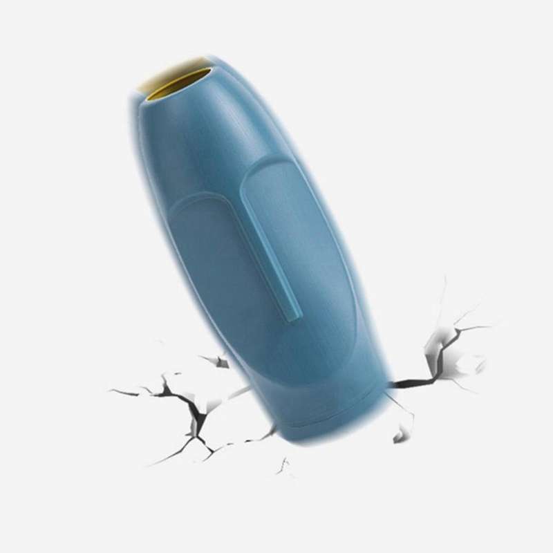 Nordic Minimalist Pe Abstract Decorative Figue Head Shape Vase-blue