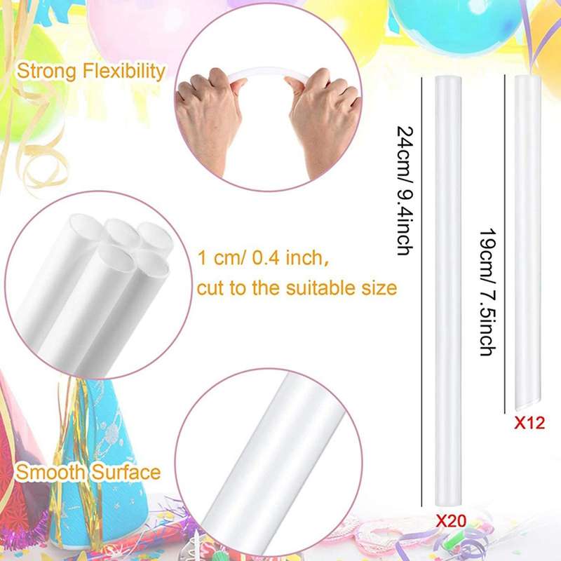 20pieces White Plastic Cake Sticks Support Rods with Separator Plates