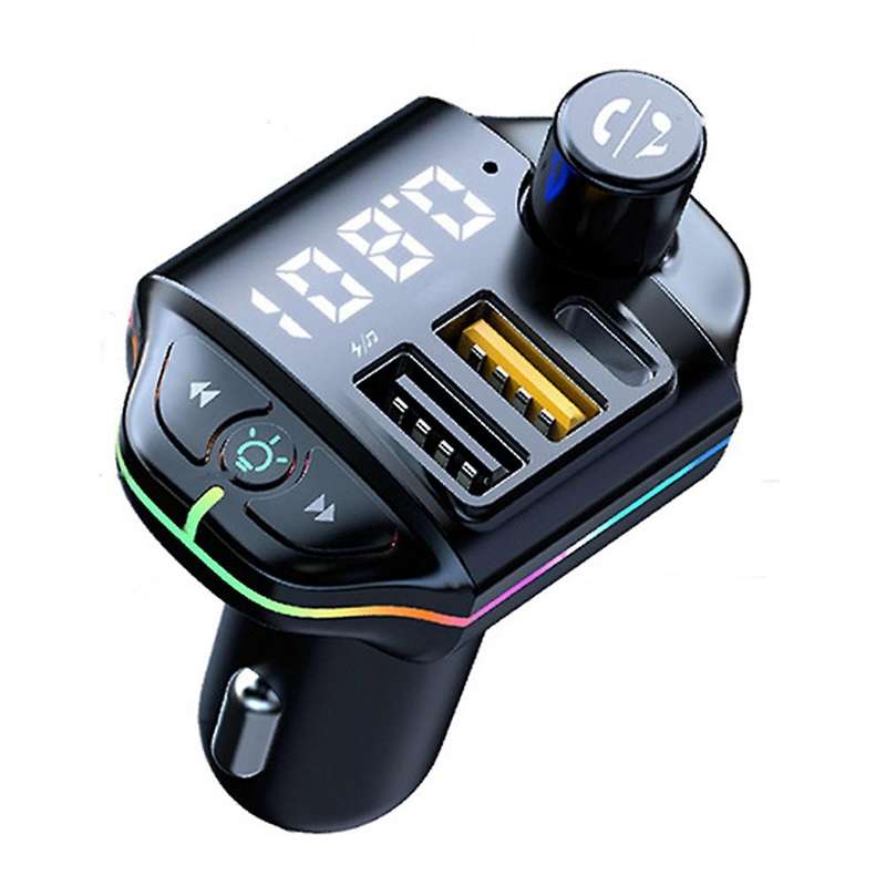 A10 Car Bluetooth 5.0 Fm Transmitter Dual Usb Charger Mp3 Player