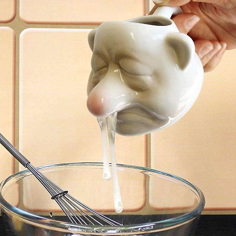 Cermic Big Nose Egg Divider Cartoon Egg Yolk Separators Handle Filter