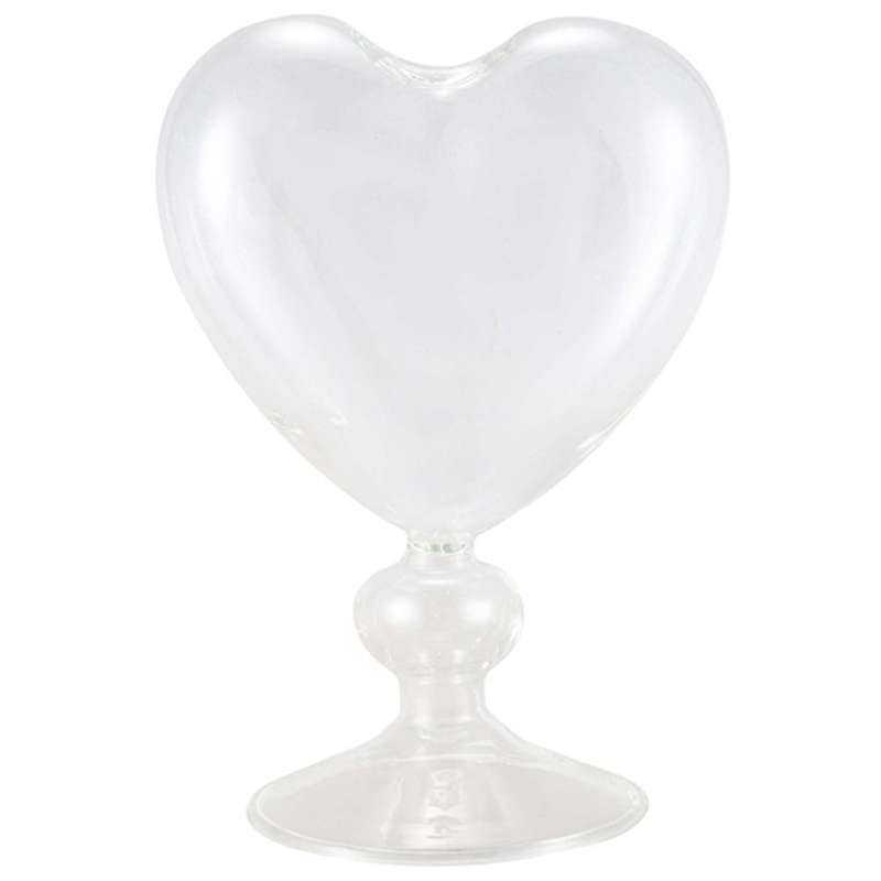 Glass Flower Pots Planter Heart Vase Standing Vase Desktop Decorative