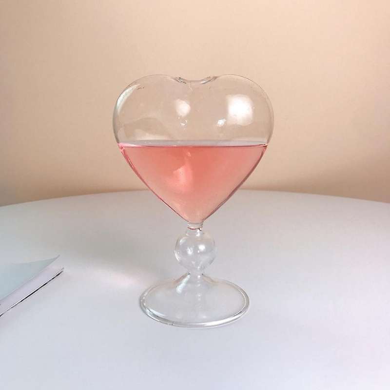 Glass Flower Pots Planter Heart Vase Standing Vase Desktop Decorative