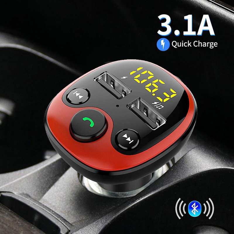 Car Charger for Iphone Mobile Phone Handsfree Fm Transmitter