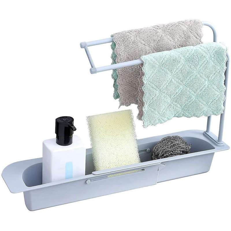 2pcs Telescopic Sink Storage Rack,adjustable Expandable for Kitchen