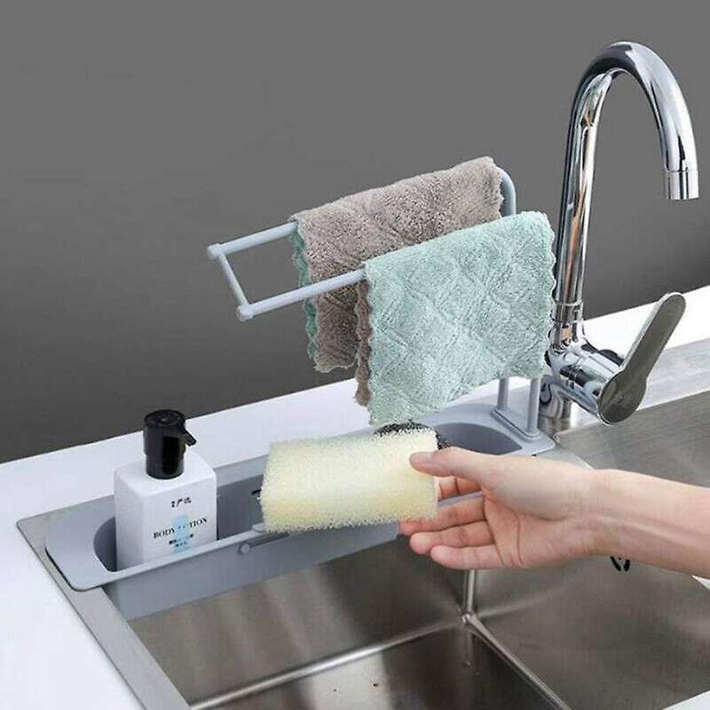 2pcs Telescopic Sink Storage Rack,adjustable Expandable for Kitchen