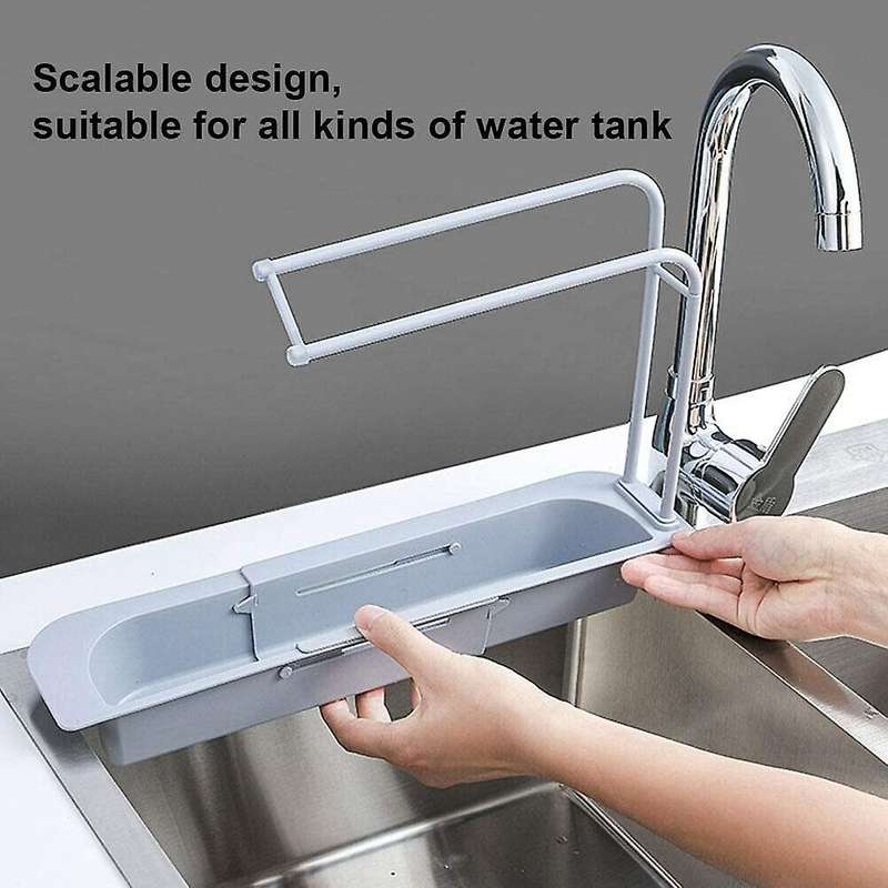 2pcs Telescopic Sink Storage Rack,adjustable Expandable for Kitchen