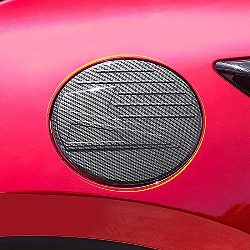 For Mazda Cx-30 Cx30 2020 Abs Carbon Fiber Fuel Tank Cap Cover Trim