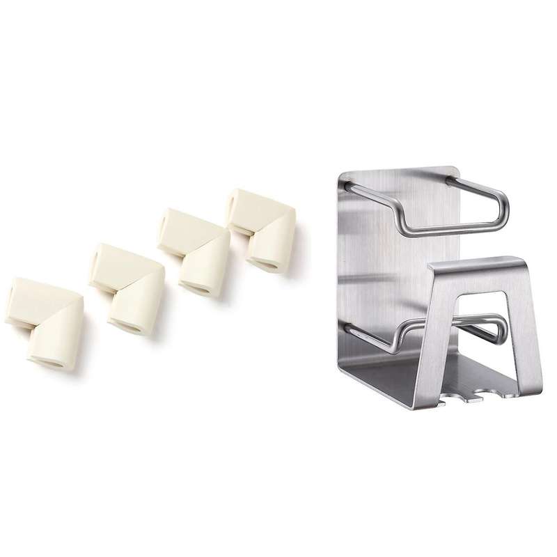 4pcs Bumper Corner Protectors By Table Edge Baby Safety Beige