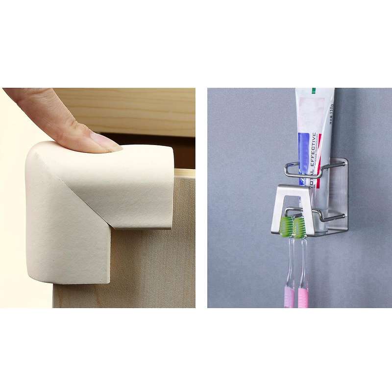 4pcs Bumper Corner Protectors By Table Edge Baby Safety Beige