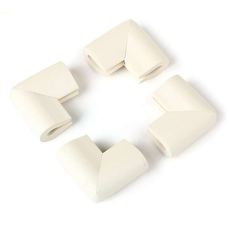 4pcs Bumper Corner Protectors By Table Edge Baby Safety Beige