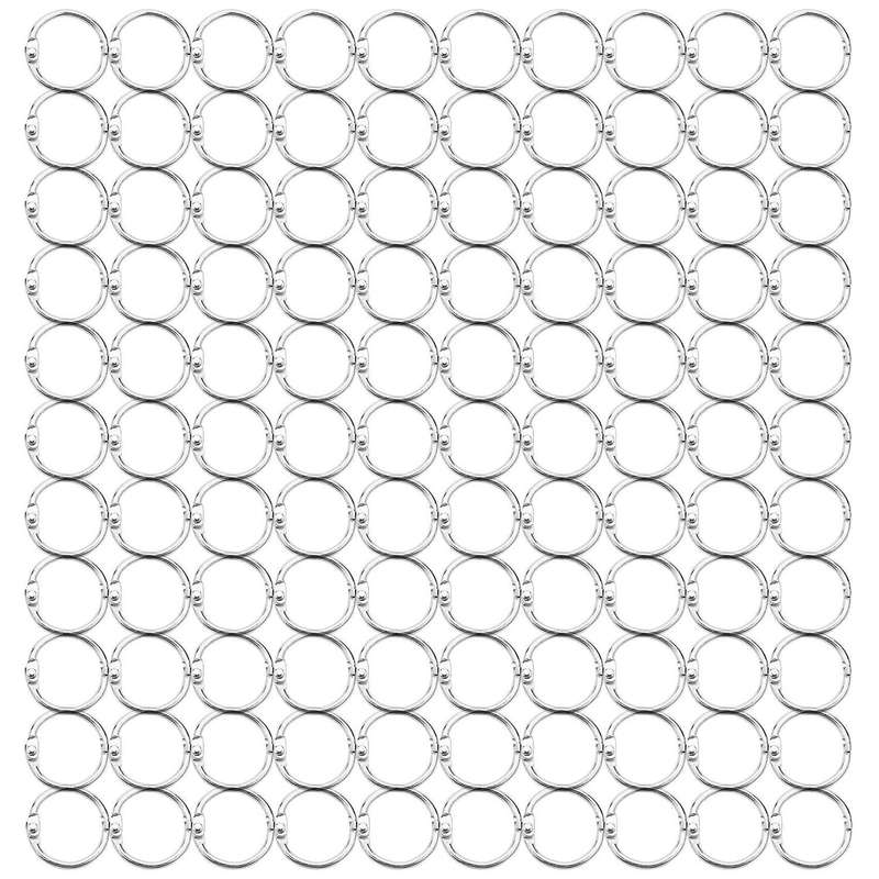 100pcs 25mm Loose Leaf Binder Rings for Scrapbook/album/craft