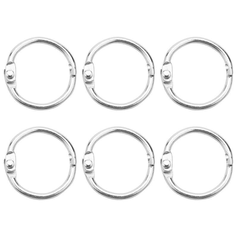 100pcs 25mm Loose Leaf Binder Rings for Scrapbook/album/craft