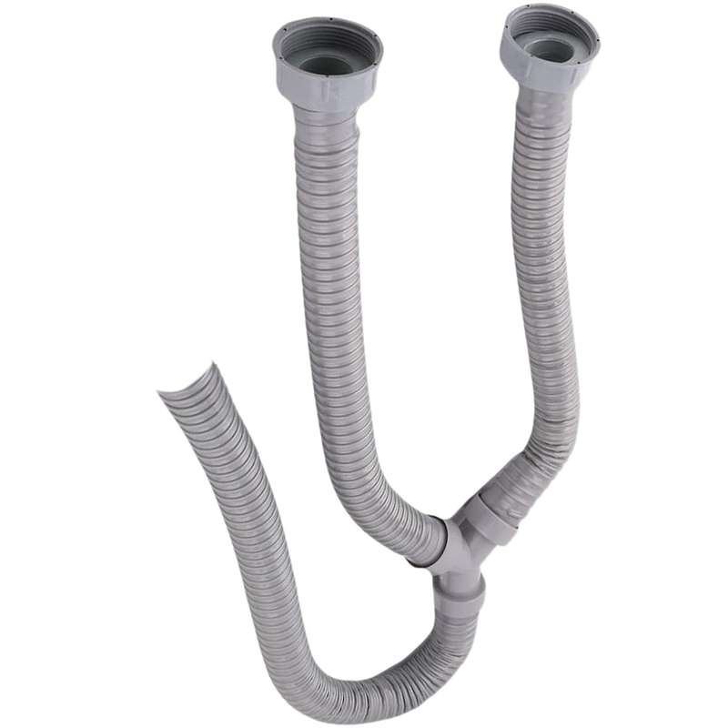 3.5ft Pvc Y Shaped Drain Discharge Hose, with 2 Waterproof Rings