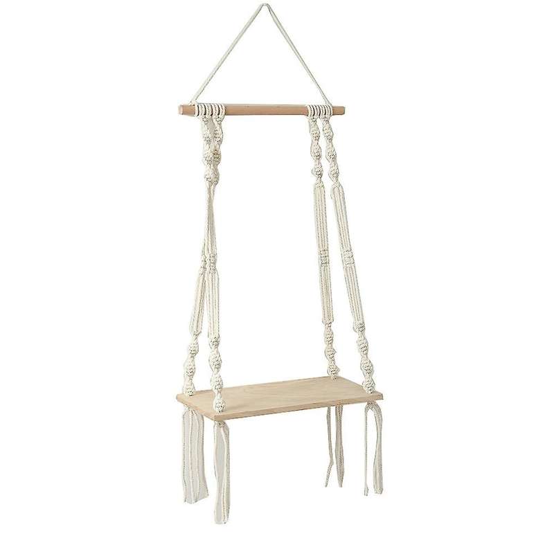 Floating Shelf, Macrame Wall Hanging Shelf, for Living Room, Bedroom