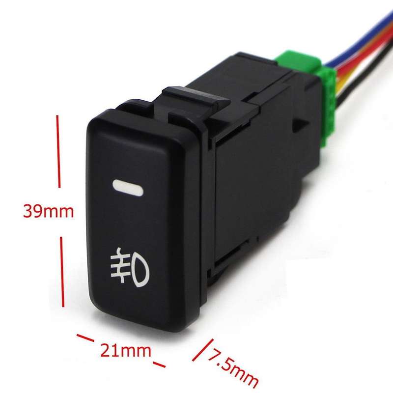Waterproof Fog Lamp Switch with 4 Line for Toyota Lexus White Light