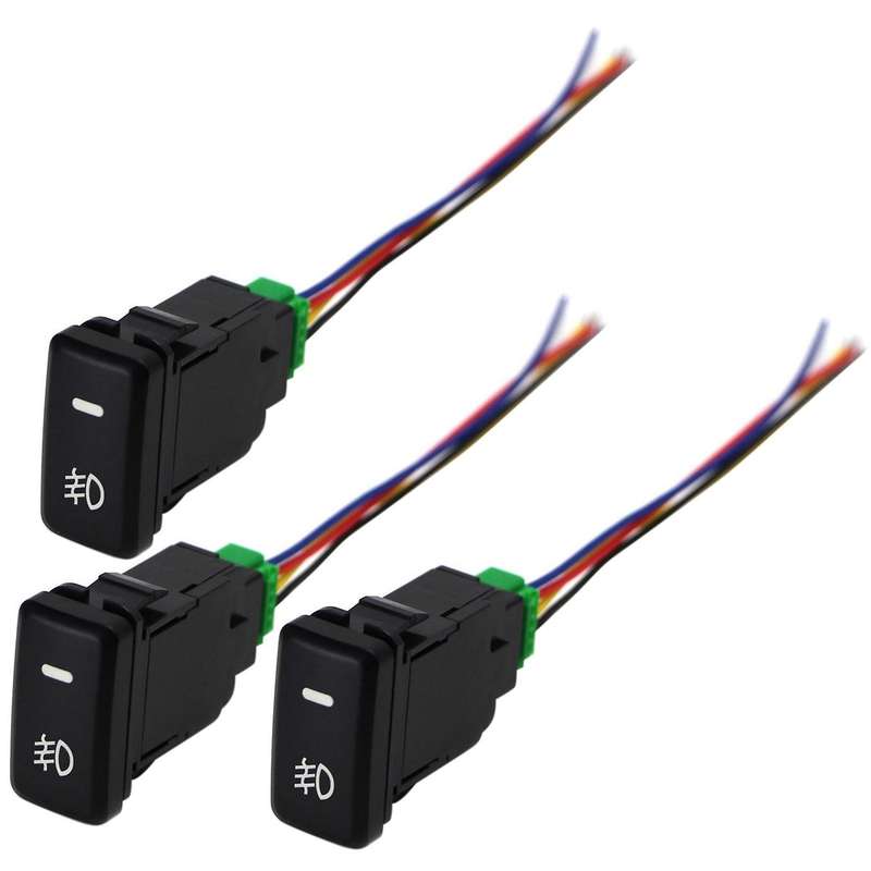 Waterproof Fog Lamp Switch with 4 Line for Toyota Lexus White Light