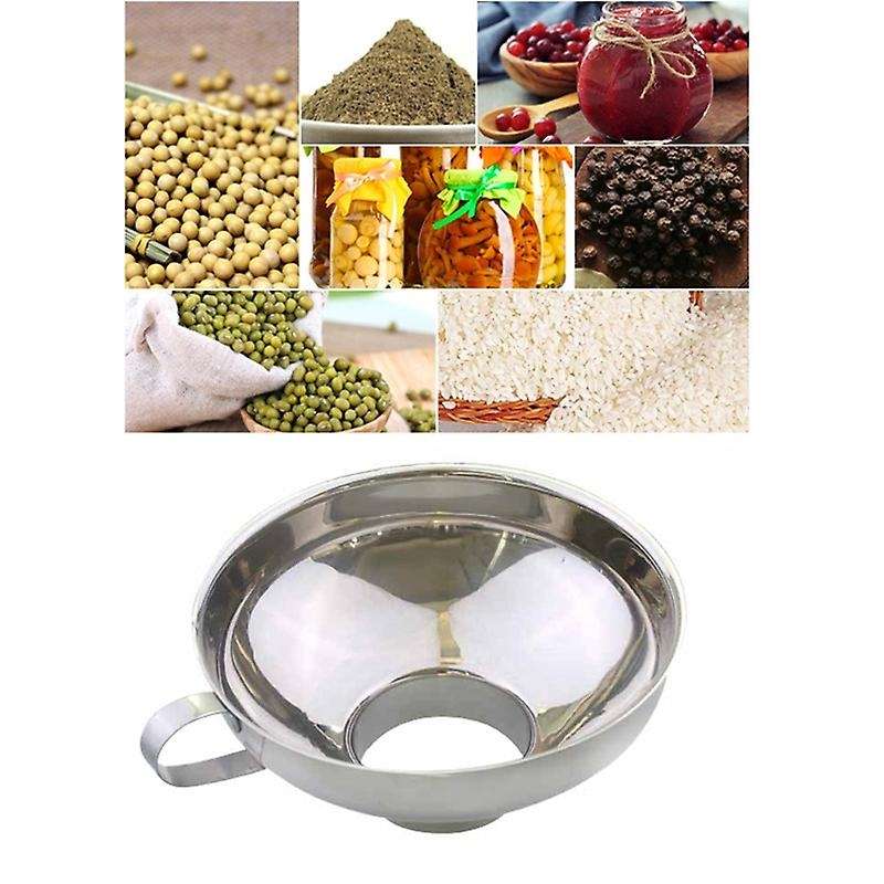 2 Pcs Set for Wide and Regular Jars Stainless Steel Wide Mouth Funnel