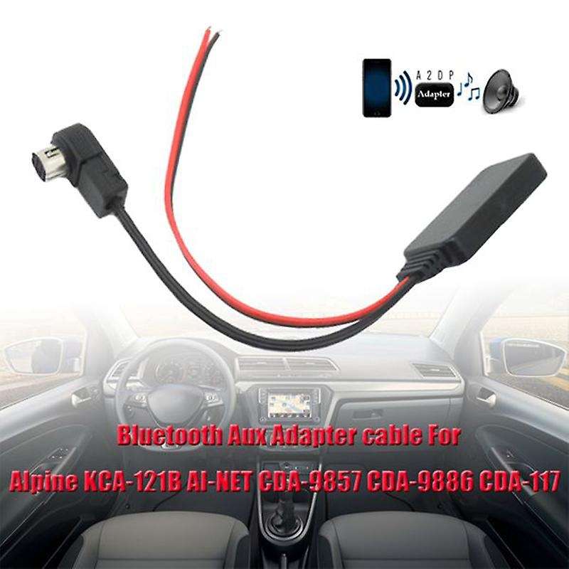 Car Bluetooth Aux Adapter Audio Phone Call Handsfree Microphone