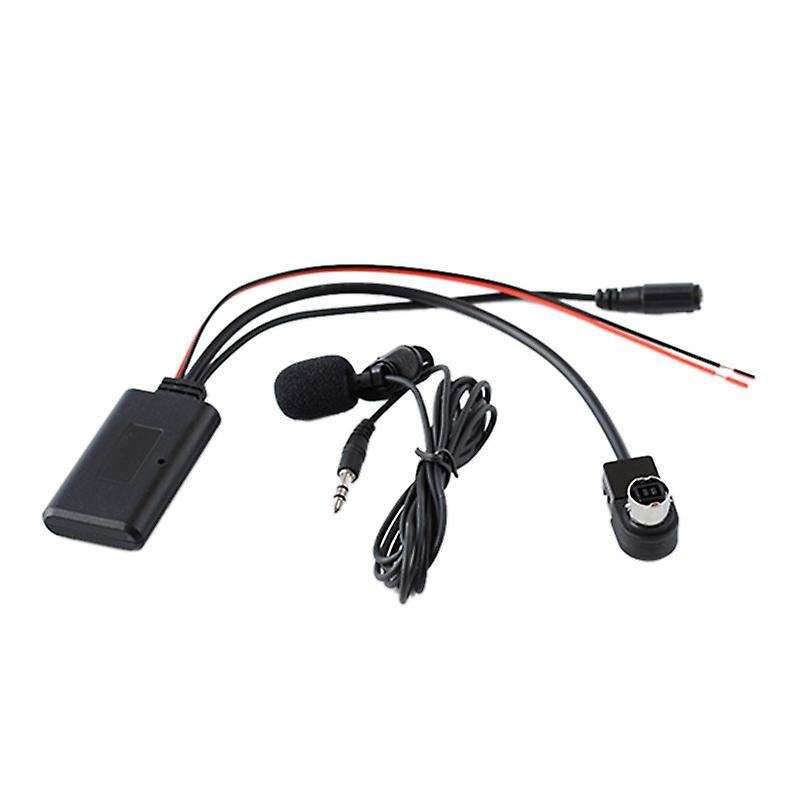 Car Bluetooth Aux Adapter Audio Phone Call Handsfree Microphone
