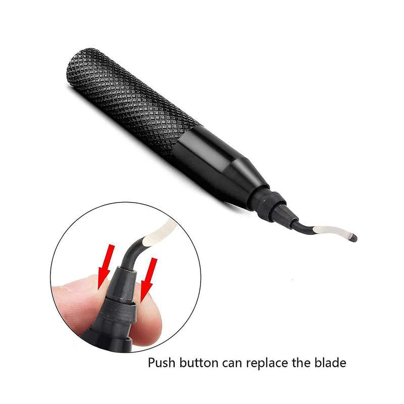 11 Pcs Rotary Hand Deburring Tool Kit for Cutting Deburrs Wood A
