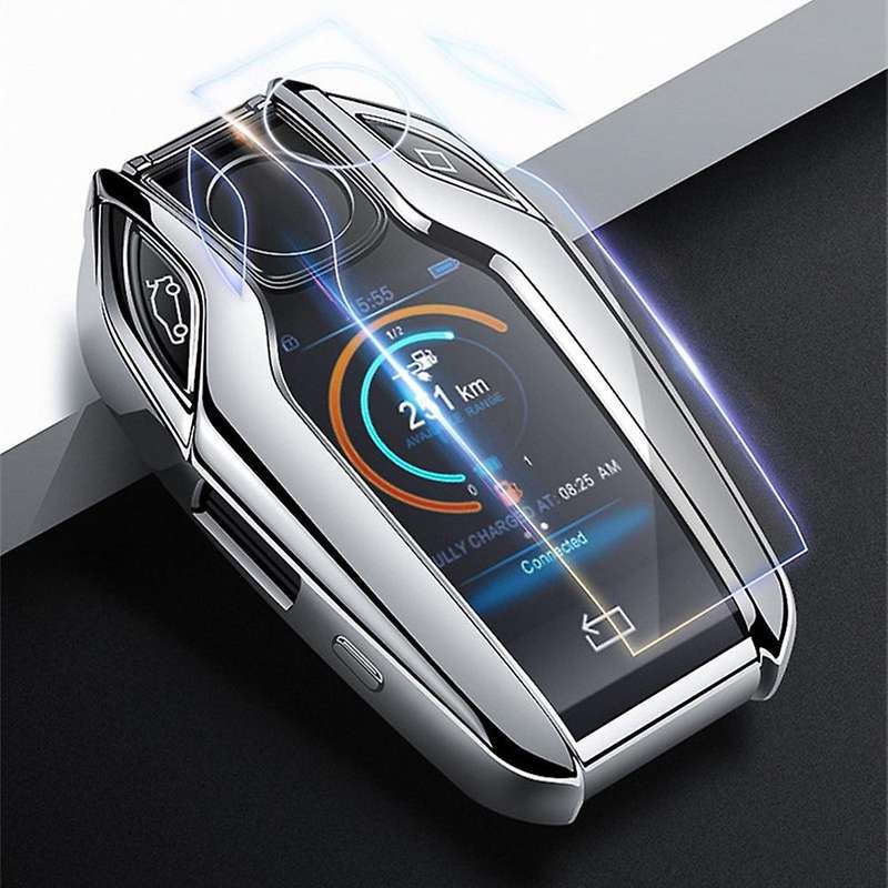 Tpu Car Fully Key Case Cover for Bmw 7 Series 740 6 Series Gt(silver)