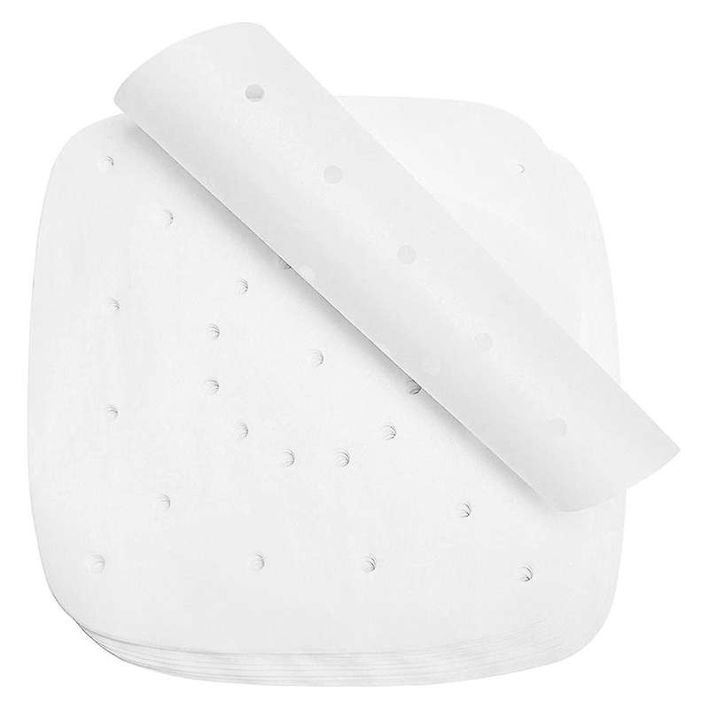 200pcs Oven Baking Paper Steamer Paper Kitchen Paper 8.5 Inches,white