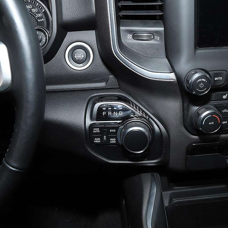 Car Gear Indicator Strip Stickers for Ram 1500 2018-2022,carbon Fiber
