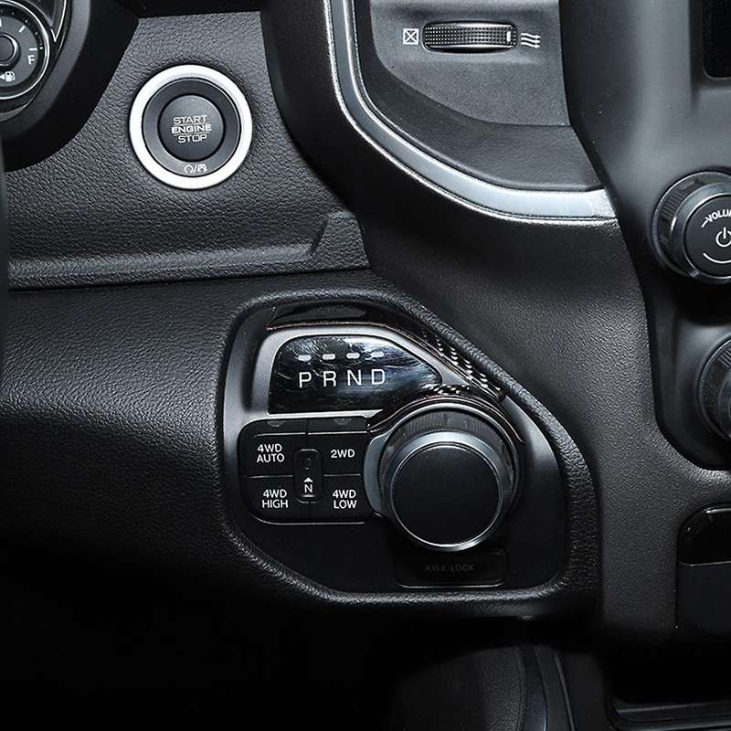 Car Gear Indicator Strip Stickers for Ram 1500 2018-2022,carbon Fiber