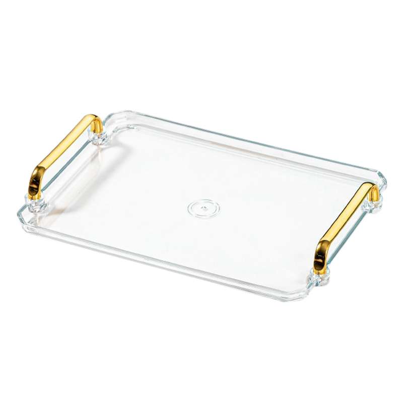 Golden Handle Nordic Pallet Rectangle Tea Set Supplies Serving Tray C