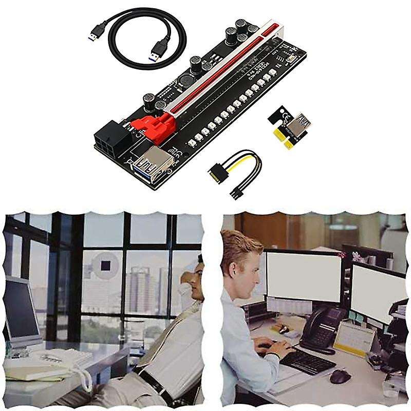 1 Pcs 1x to 16x Graphic Extension for Btc Mining Power Adapter Card