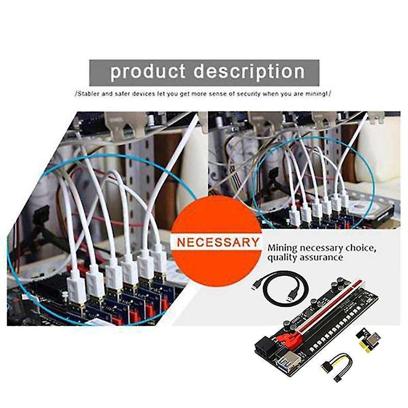 1 Pcs 1x to 16x Graphic Extension for Btc Mining Power Adapter Card