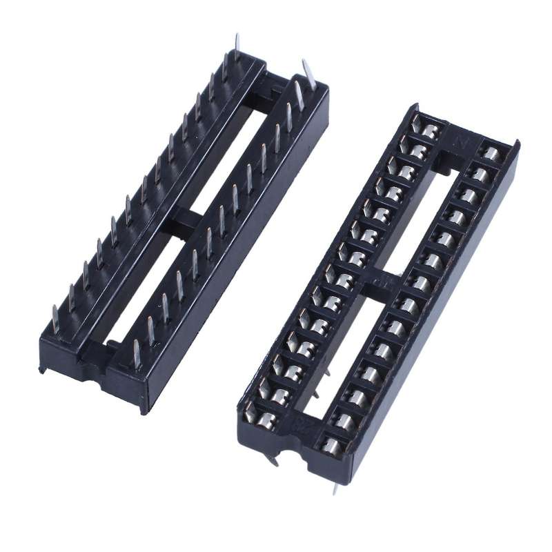 17 Pcs X 28 Pin Dip Ic Sockets Adaptor Solder Type Socket